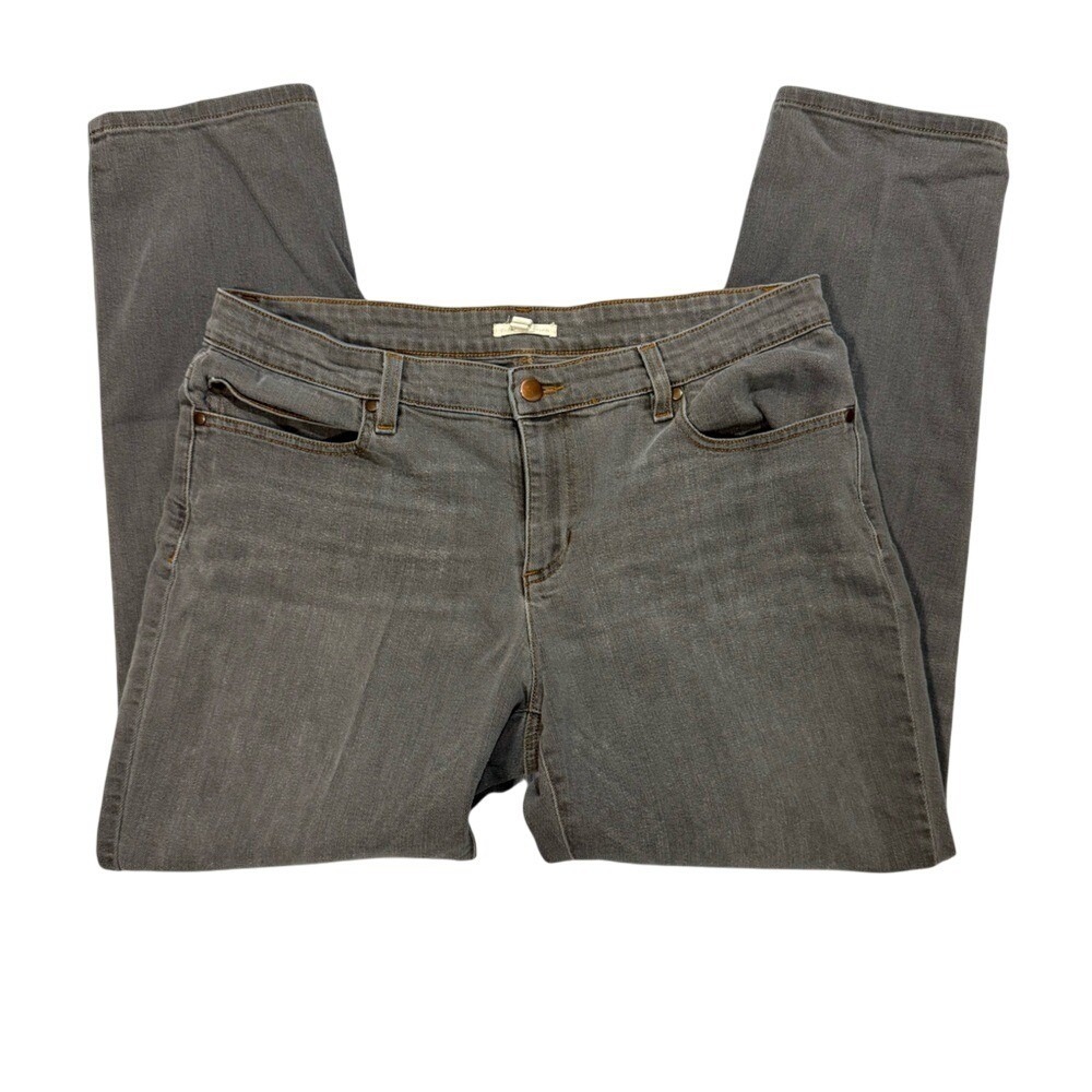 Eileen Fisher Grey Wash Organic Cotton Jeans Women's Sz 12 Sustainable Fashion